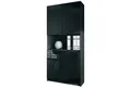 Vladon Aktenschrank Logan V2 (Aktenschrank, mit Soft-Close Funktion) Schwarz matt/Schwarz Hochglanz (82 x 185 x 37 cm)