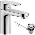 hansgrohe Vernis Blend Waschtischarmatur 71559000 mit Metall Zugstangen-Ablaufgarnitur, chrom