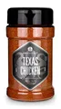 Ankerkraut Texas Chicken, BBQ Rub, Gewürzmischung für Chicken Wings, Hähnchen und Pulled Chicken, mit Salz, Pfeffer, Zwiebel und Knoblauch, 230 g im Streuer