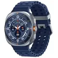"Samsung Galaxy Watch Ultra 47 mm Titanium Blue intelligente Uhr mit Marineband Gummi Blau Bandgröße: S/M/L Anzeige 3,73 cm 1.5\" 64 GB LTE NFC Blue