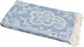Hamamtuch Floral Paisley blau Strandtuch Saunatuch 90x175 cm 100% Baumwolle