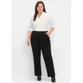 Sheego Jerseyhose Stoffhose Innenbeinlänge ca. 81 cm schwarz 58