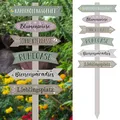 CEPEWA Gartenstecker Gartenschild Wegweiser 6 Planken
