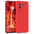 Für Xiaomi Mi 11 5G Handyhülle Silikon Back Cover Schutz Soft Case Handy Rot