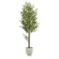 Maia Shop | Olivenbaum Künstlich | Kunstpflanzen | Künstlicher Baum | Maße: 180 x 60 cm | Kunstpflanze Groß | Fake Plant | Plastik Pflanze | Deko | Deko Wohnzimmer