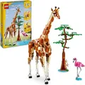 LEGO Creator 3in1 Tiersafari, Kreativ-Set mit Tierfiguren, Spielzeug-Giraffe, Gazellen und Löwe, Spielzeug-Tiere für Mädchen und Jungen, Natur-G... - Bunt