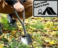 NEU Outdoor Camping Spaten + Säge Carbonstahl schwarz für Survival Trekking