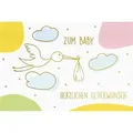 BSB Grußkarten Geburt – Baby - Glückwunschkarte im Format 11,5 x 17 cm mit