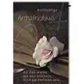 Verlag Dominique Grußkarten Trauer – Beileid – Kondolenzkarte mit Umschlag - Rose im Buch