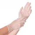 100 Stück Hygostar Vinylhandschuhe Classic | gepudert, Packung, transparent, 10/XL, L: 24cm, Vinylhandschuhe,Einmalhandschuhe, Untersuchungshandschuhe