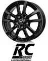 4x RC-Design RC25T 6.5x16 5/112 ET52 Schwarz glanz