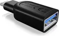 ICY BOX USB-Adapter USB Typ A W bis USB-C M Schwarz (31603)
