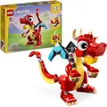 LEGO Creator Roter Drache Spielzeug 3 Tierfiguren Fisch Phönix Kinder 31145