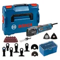 Bosch Professional Multi Cutter GOP 30-28 (inkl. 7x Starlock Tauchsägeblatt, 2x Starlock Segmentsägeblatt, 1x Starlock Carbide-Riff Schleifplatte, 5x Schleifblätter, 1x Delta-Schleifplatte, L-BOXX)