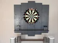 Wooden Dartboard Surround | Premium Dart-Wandschutz & Tablet-Halter | Powered by Maximiser Max HOPP (Catchring, Dart Umrandung) (OHNE Tablet-Halter, Anthrazit)