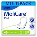 MoliCare Pad 2 Tropfen Inkontinenzeinlagen für Frauen und Männer bei leichter Blasenschwäche, geruchsneutral, Auslaufschutz, erweiterter Hautschutz, 360 Stück