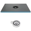 Mai & Mai Duschwanne Duschelement Duschboard befliesbar Duschelemente mit rinne Duschtasse grau 100 cm x 4 cm x 120 cm