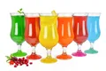 6 Cocktailgläser Mix Farbe 480ml Hurricane Cocktailglas Longdrinkgläser