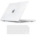 iNeseon Hülle Kompatibel mit 2021-2024 MacBook Pro 14 Zoll M4 M3 M2 M1 Pro/Max A3112 A3185 A3401 A2918 A2992 A2779 A2442, Plastik Hartschale Schutzhülle Case und Tastaturschutz, Kristallklar