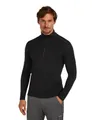 Icebreaker Langarmshirt Unterwäsche Half-Zip 200 Oasis LS - Merinowolle, enganliegend