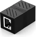 Ugreen RJ45 Coupler, RJ45, Schwarz, Weiblich/Weiblich, Gerade, Cat7, 23 mm
