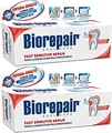 Biorepair:"Fast Sensitive Repair" Toothpaste with microRepair, New Formula - 2.5 Fluid Ounce (75ml) Tubes (Pack of 2) [ It...