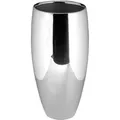 AFRICA hohe Vase silber-glänzend Ø 14 cm, Höhe 28 cm