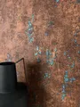 Newroom Vliestapete, Braun Tapete Modern Beton - Betontapete Naturstein Rost Türkis Industrial Loft Putz Lava für Wohnzimmer Schlafzimmer Küche, Hardy Copper Blue