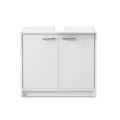 SMASH Badezimmer Waschbeckenunterschrank in Weiß matt - Schlichter Bad Unterschrank Badezimmerschrank mit viel Stauraum - 63 x 55 x 29 cm (B/H/T)