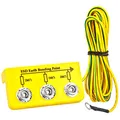 Minadax Erdungsbox - ESD-Schutz - Zentraler Erdungsanschluss - 3 x 10 mm Druckknopf-Buchse - 1 Megaohm Sicherheitswiderstand…