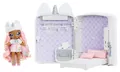Na Na Na Surprise 3-in-1 Backpack Bedroom Einhorn Spielset mit Modepuppe Whitney Sparkles und flauschigem Pink Unicorn-Rucksack, Schrank mit Kissen & Decke - Ideal für Kinder ab 4 Jahren