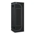 NovaGrove Growzelt 60x60x180cm, Growbox mit 1680D robuster & wasserdichter Außenschicht, hochreflektierender Aluminium-Innenbeschichtung, Grow Tent mit großem Sichtfenster & Bodenwanne, A06 (Schwarz)