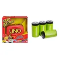 Mattel Games UNO Extreme!, Uno Kartenspiel für die Familie, mit Kartenwerfer, Pe
