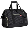 Reisetasche Damen, Sporttasche mit Schuhfach (33L, Schwarz)