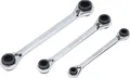 BGS Diy 6837 | Ratschen-Ringschlüssel-Satz | 4-in-1 | SW 8 x 9-18 x 19 mm
