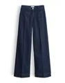 OPUS Damen Palazzo | MIVA Authentic Palazzo Jeans aus BCI Cotton Mix Mid Rise Dark Replay Blue, 44 L32