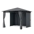 Blumfeldt Mondo Pavillon 3x3 | Stahlrahmen | Wetterfest | 4 Seitenwände 10045859