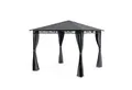 blumfeldt Pavillon Mondo 3x3 Pavillon 3x3 m Stahlrahmen wetterfest 4 Seitenwände, (Set), Pergola Terrassenüberdachung Grillpavillon Gartenpavillon Sonnenschutz
