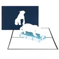 Pop Up  Karte "Eisbären“ 3D Geburtstagskarte, Muttertagskarte & Glückwunschkarte