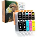 5er-Set Druckerpatronen kompatibel zu Canon PGI-550 CLI-551 für PIXMA iP-7200 iP-7250 iP-8750 iX-6850 MG-5450 MG-5550 MG-5650 MG-5655 MG-6350 MG-6450