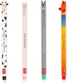 LEGAMI - 4er Set Gel Radiergummi Farm Sweet Farm Stifte, mit hitzeempfindlicher, radierbarer Tinte, schwarz, rosa, grün, rot, radiert ohne Blatt zu verbrauchen, 0,7 mm Spitze