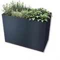 Metzler Hochbeet 39602, aus Stahl, 100 x 50 x 77 cm, 385 Liter, anthrazit