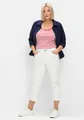sheego Große Größen: Schmale 7/8-Jeans mit Kontrasttape innen am Saum, white Denim, Gr.40-58 15162500299