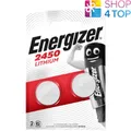 2 Energizer Cr2450 Lithium-Batterien 3V Knopfzellen Dl2430 Br2430 Exp 2033 NEU