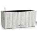 Lechuza BALCONERA Cottage 40 Blumenkasten, grau, 40 x 19 x 19cm, aus Kunststoff, mit Wasserspeicher