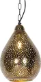 QAZQA - Orientalisch Orientalische Hängelampe I Pendellampe I Pendelleuchte Schwarz mit Kupfer - Maru 5 I Wohnzimmer I Schlafzimmer - Stahl Länglich - LED geeignet E14