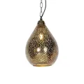 Qazqa Orientalisch Pendelleuchte, Pendellampe - Maruf,sinbad,zayn - Kupfer, 24cm, Ideal als Wohnzimmerlampe