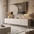 TV-Schrank COLGANTE KASCHMIR 200 cm auf goldenen Beinen - Gold