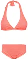 Aquarti Mädchen Bikini Set Bustier Bikinislip Zweiteiliger Badeanzug, Farbe: Zum Binden - Jacquard Punkte Orange, Größe: 152
