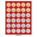 Lindner Münzbox Standard mit 30 Fächern für Münzkapseln Außen-Ø39,5mm 2226 Neu